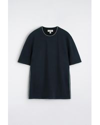 COS - Contrast-Tipped Silk-Cotton T-Shirt - Lyst