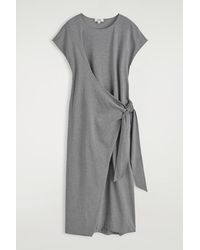 COS - Wrap-Front T-Shirt Dress - Lyst