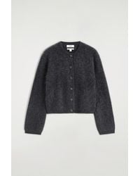 COS - Brushed-Cashmere Crew-Neck Cardigan - Lyst