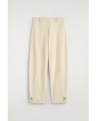 COS - Barrel-Leg Cotton Utility Pants - Lyst
