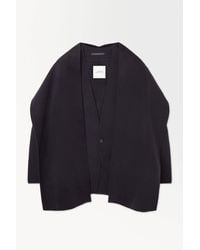 COS - The Collarless Wool Scarf Jacket - Lyst