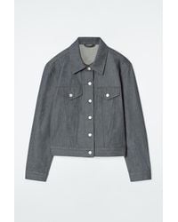 COS - Oversized Raw Denim Jacket - Lyst