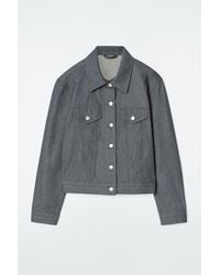 COS - Oversized Raw Denim Jacket - Lyst
