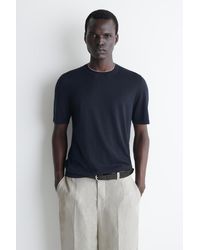 COS - T-Shirt Aus Seiden-Baumwoll-Mix - Lyst