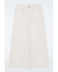 COS - Panelled Denim Maxi Skirt - Lyst