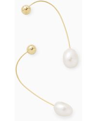 COS - Gold Vermeil Freshwater Pearl Drop Earrings - Lyst