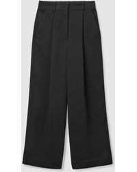 COS High-waisted Pleated Pants - Black