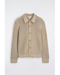 COS Bouclé-knit Cardigan in White for Men | Lyst