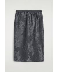 COS - Embroidered Sheer Column Skirt - Lyst