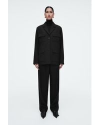 COS - Loafers Aus Leder Mit Kitten-Heel Und Fransen - Lyst