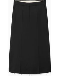 COS - Deconstructed Wool-blend Midi Pencil Skirt - Lyst