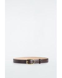 COS - Oval-Buckle Leather Belt - Lyst