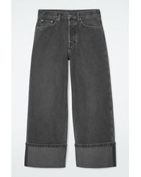 COS - Facade Turn-up Straight-leg Jeans - Lyst