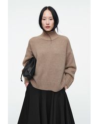 COS - Grobstrickpullover Aus Kaschmir Mit Rollkragen - Lyst