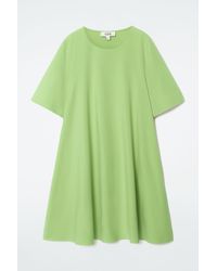 COS - Flared Mini T-shirt Dress - Lyst