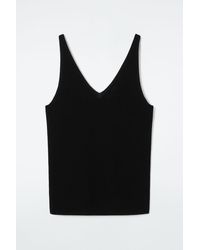 COS - Ribbed-knit Tank Top - Lyst