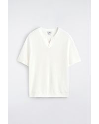 COS - Open-Collar Henley T-Shirt - Lyst