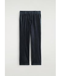 COS - Velvet Straight-Leg Trousers - Lyst
