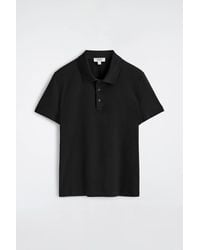 COS - Slim Ribbed Cotton Polo Shirt - Lyst