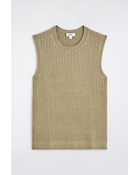 COS - Cable-Knit Cotton-Linen Tank Top - Lyst