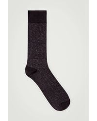 COS - Glittered Ribbed Socks - Lyst