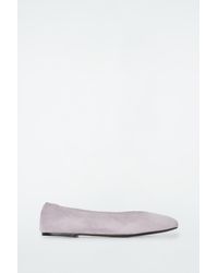 COS - Suede Ballet Flats - Lyst