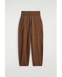 COS - Merino Wool Barrel-Leg Pants - Lyst