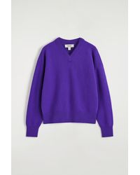 COS - Merino Wool Layered V-Neck Sweater - Lyst