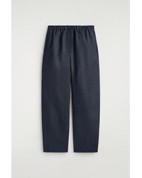 COS - Elasticated Linen Barrel-Leg Pants - Lyst