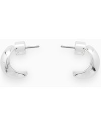COS - Curved Layered Stud Earrings - Lyst