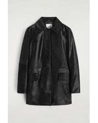 COS - Pony Hair-Effect Leather Jacket - Lyst