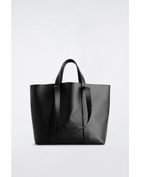 COS Leather Tote Backpack in Black for Men | Lyst