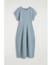 COS - Sculpted Cotton Midi Dress - Lyst