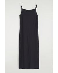 COS - Square-Neck Strappy Jersey Dress - Lyst