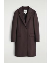 COS - Tailored Cotton Long Coat - Lyst