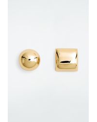 COS - Mismatched Stud Earrings - Lyst