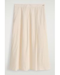 COS - Pleated A-Line Midi Skirt - Lyst