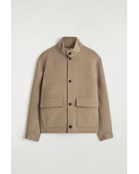 COS - Double-Faced Wool Funnel Neck Jacket - Lyst