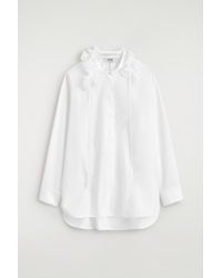 COS - Ruffled-Collar Cotton-Silk Shirt - Lyst