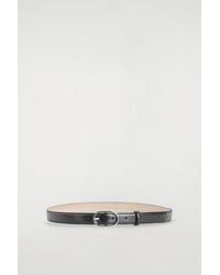 COS - Oval-Buckle Leather Belt - Lyst