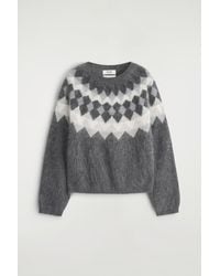 COS - Fair Isle Brushed-Cashmere Jumper - Lyst