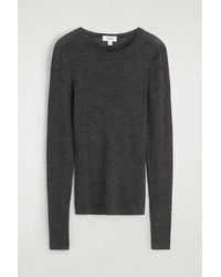 COS - Slim Merino Wool Sweater - Lyst