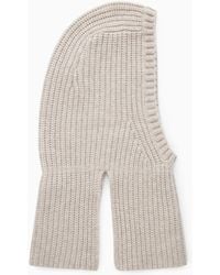 COS - Ribbed Pure Cashmere Balaclava - Lyst