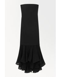 COS - Das Bandeau-maxikleid Mit Ausgestelltem Rock - Lyst