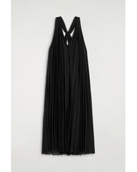 COS - Tie-Detail Pleated Georgette Maxi Dress - Lyst