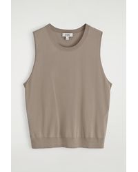 COS - Relaxed Knitted Silk Vest - Lyst