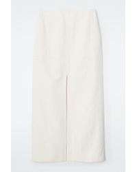 COS - Linen-Twill Utility Maxi Skirt - Lyst