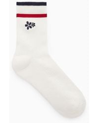 COS - Ribbed Embroidered Socks - Lyst