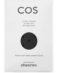 COS - Sheertex Semi-sheer Polka-dot Tights - Lyst