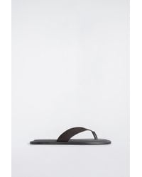 COS - Leather Flip Flops - Lyst